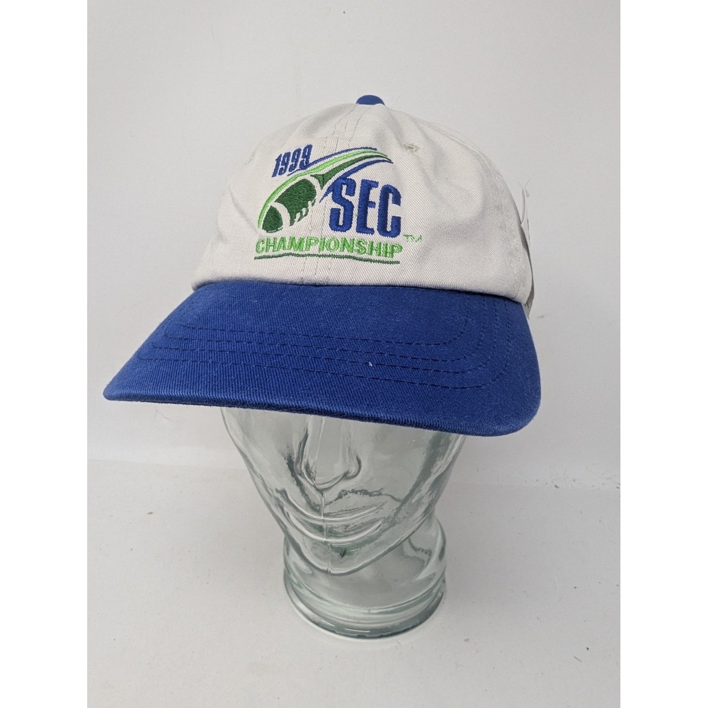 Vintage SEC Championship Hat Cap Strap Back One Size NCAA Football 1999 90s‎
